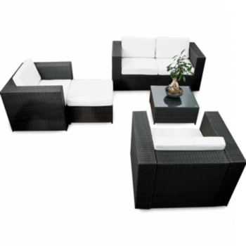 Polyrattan Lounge Set günstig kaufen schwarz
