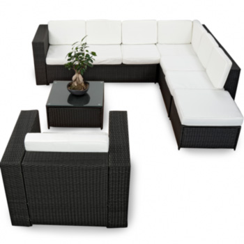 Gartenmöbel Rattan Lounge Möbel Set Garnitur Sitzgruppe günstig kaufen